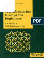 Transformation Groups For Beginners PDF