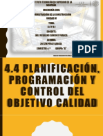 Planificación, Programación y Control Del Objetivo Calidad