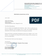 Provisional Relieving Letter