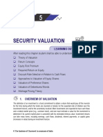 Security Valuation: Learning Outcomes