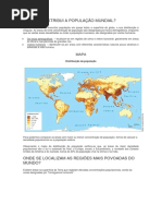 Como Se Distribui A População Mundial