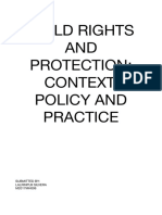 Child Rights AND Protection: Context, Policy and Practice: Submitted By: Lalrinpuii Silvera M2017MH006