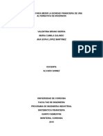 Indicadores para Medir La Bondad Financiera de Una Alternativa de Inversion