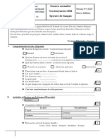 Exam Normalisé Janvier 2018 Francais