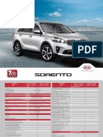 Ficha Tecnica SORENTO 2019 2