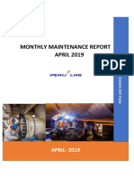 Monthly Maintenance Report Confipetrol - April 2019