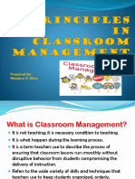 Principles of Classroom Management