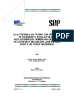 La Autoestima Un Factor Influyente en El Rendimiento Escolar de Los Adolescentes PDF