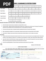 Electronic Clearance System Form: Important Information To The Policy Holder / Claimants Opting For NEFT