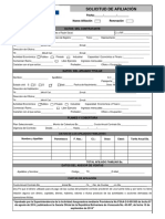 Planilla de Solicitud de Afiliacion