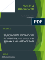 Apa Style Bibliography