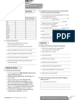 Achievers B1 Grammar Worksheet Consolidation Unit 1