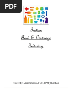 Indian Food & Beverage Industry.: Project by Akib Siddiqui, F1/H1, IIPM (Mumbai)