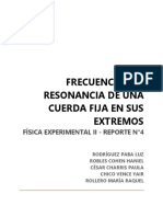 Frecuencias de Resonancia de Una Cuerda Fija en Sus Extremos