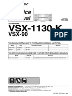 Pioneer Vsx-1130-k Vsx-90 Av Receiver Rrv4596 2015 SM