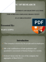 Selection PPT For Presentation PH.D