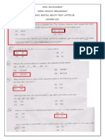 Arul Ias Academy TNPSC Group1 Preliminary General Mental Ability Test-Aptitude Answer Key