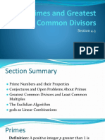 Primes and Greatest Common Divisors: Section 4.3