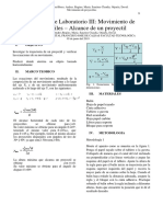 Informe Fisica 3, Movimiento de Proyectiles