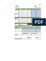 Cooling Load Estimation Table