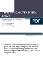 Types of Computer System Error