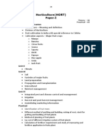 Horticulture (HORT) : Unit-I Fruit Cultivation