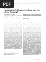 (Clinical Chemistry and Laboratory Medicine (CCLM) ) Harmonization in Laboratory Medicine More Than Clinical Chemistry