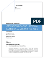 Acido Lactico A Partir Del Almidon de Papa