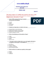 Positive Psychology - PSY409 Spring 2008 Quiz 02