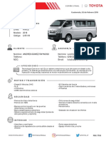 Cotizacion Hiace Techo Normal Sin Turbo 2019