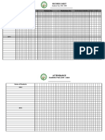 Records Sheet: Seat Works (%) Quizzes (%) Recitations (%)