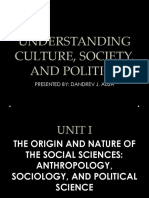 Understanding Culture Society and Politics