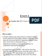 Unit 1 Inside The PC Core Components