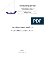 Termômetro À Gás A Volume Constante