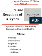 Structure and Reactions of Alkynes