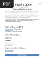 Fazail e Quran: Tajweed Revision Notes