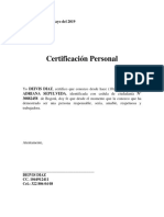 Certificado Personal