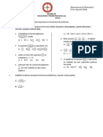 Prueba de Fracciones Algebraicas