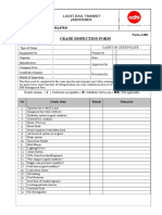 Crane Inspection Form: Carry-In Certificate