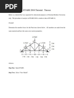 ETABS 2016 Tutorial: Trusses: Example