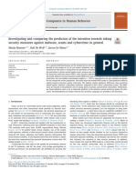 Investigating and Comparing The Predictors of The Intention Towards Taking Security Measures Against Malware, Scams and Cybercrime in General