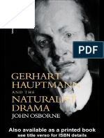 John Osborne - Gerhart Hauptmann and The Naturalist Drama