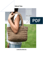 Crochet Star Stitch Tote