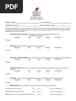 Internship Program Performance Appraisal