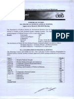 M.A (Pol Science) Scheme of Study