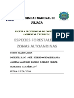 Especies Forestales de Zonas Altoandinas