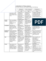 The Standard Rubric For This Course Will Assess Your Writing According To The Following Standards