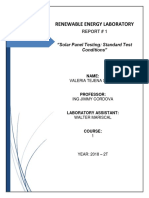 Renewable Energy Laboratory: "Solar Panel Testing: Standard Test Conditions"