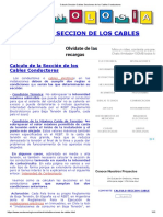 Calculo Seccion Cables Secciones de Los Cables Conductores