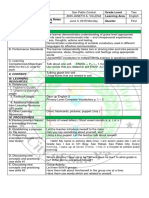 I. Objectives: School Grade Level Teacher Learning Area Teaching Dates and Time Quarter